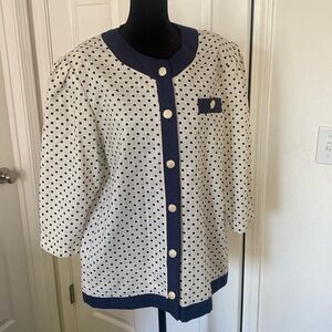 Shelly Michael’s vintage blazer with puffed shoulders.